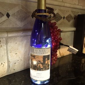 Lighted wine bottle